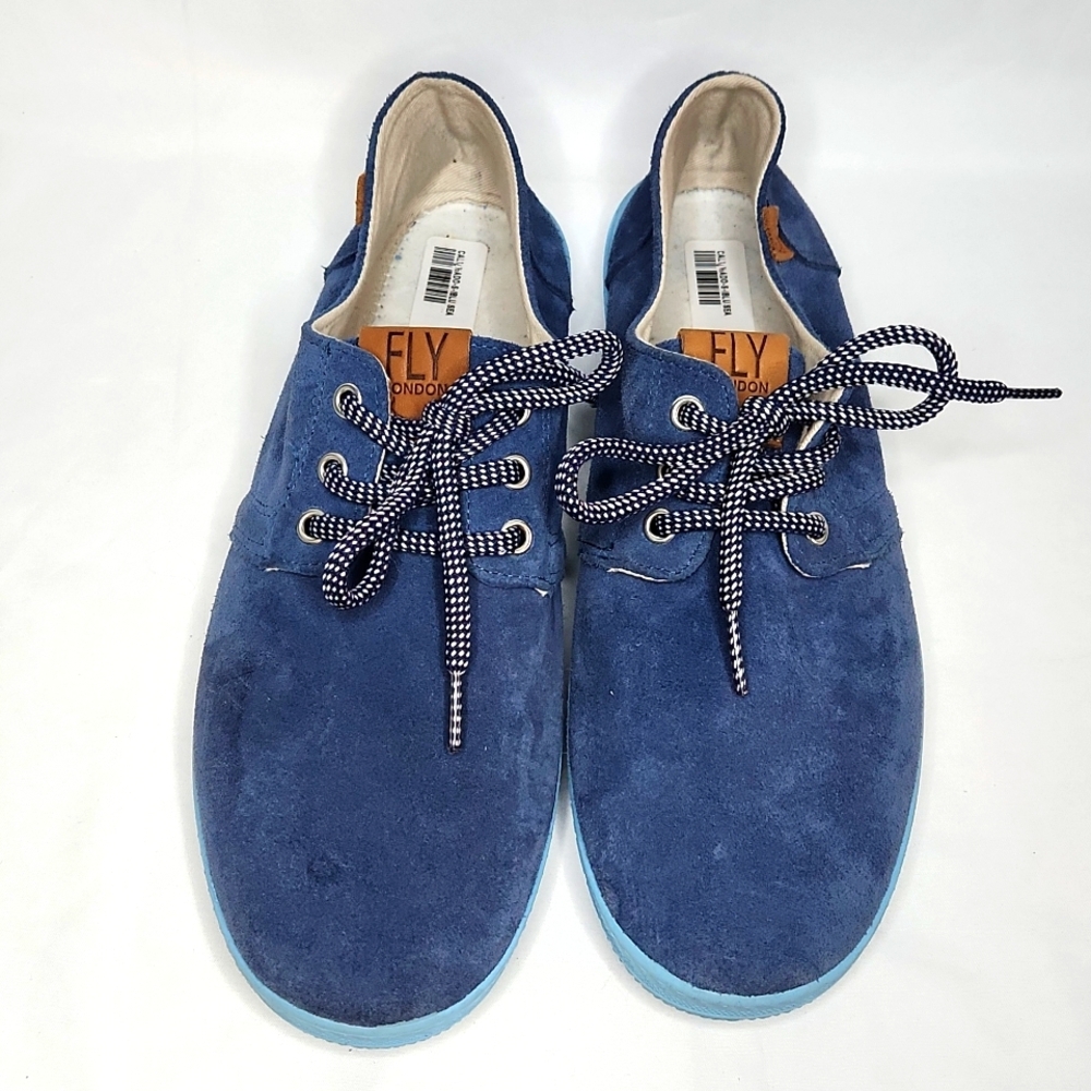 Fly London Blue Suede Loafers Men's 42